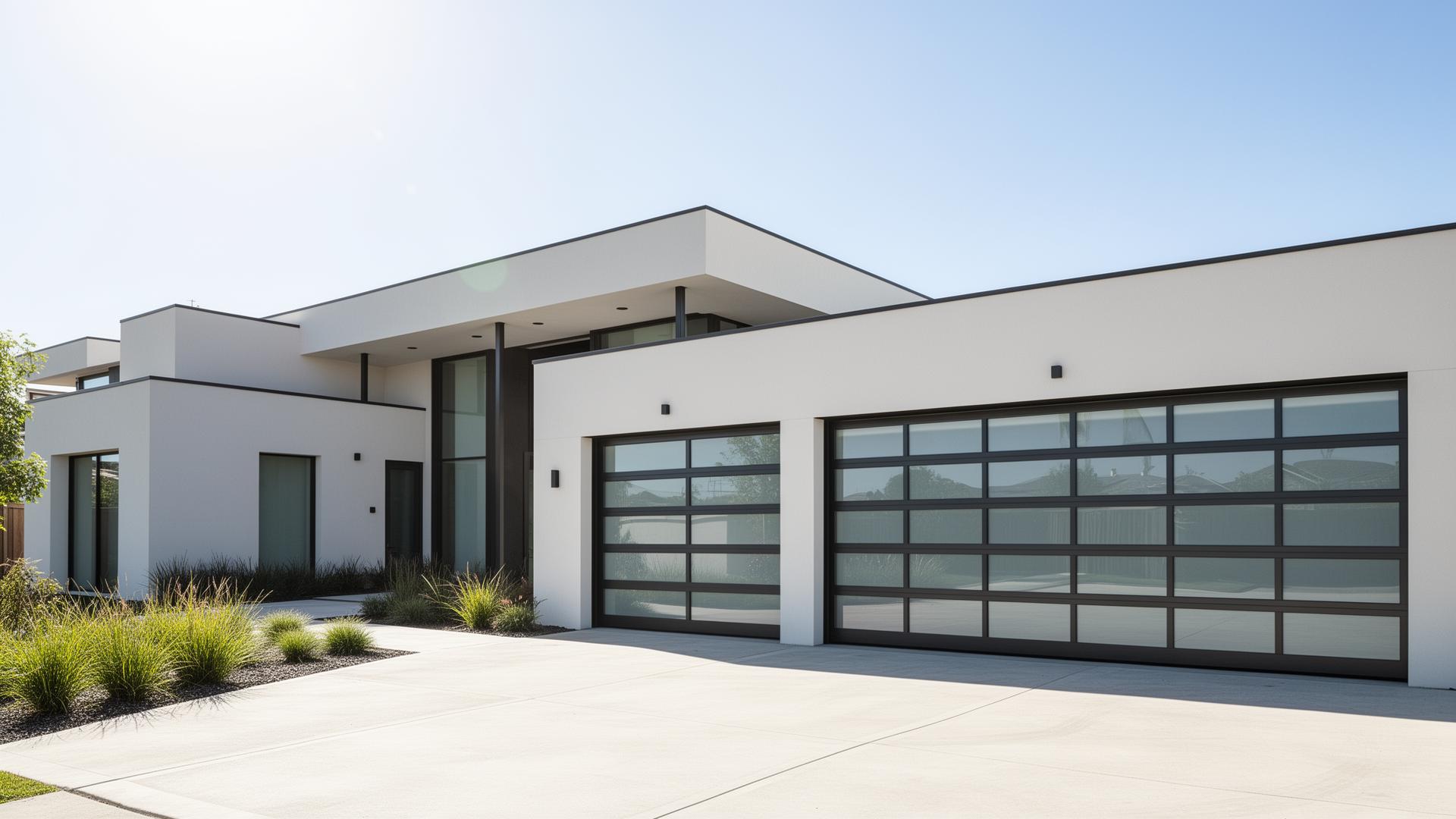 Modern contemporary garage door installation in Ravensdale WA home